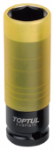 Головка 19 мм ударная глубокая тонкостенная для литых дисков Yellow Pro-Series TOPTUL 1/2"