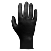 Ультрапрочные черные нитриловые перчатки Natrix с текстурой, 50 шт (25 пар)
