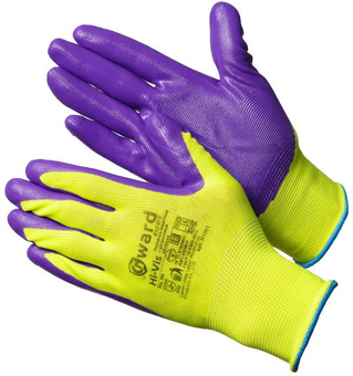 Перчатки нейлоновые с нитриловым покрытием GWARD Hi-Vis (размер L)