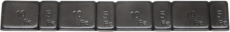 Самоклеящийся металический грузик Fe 5/10 гр чёрная эмаль (60 гр.)