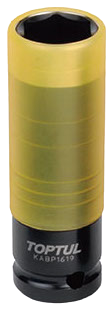 Головка 19 мм ударная глубокая тонкостенная для литых дисков Yellow Pro-Series TOPTUL 1/2"